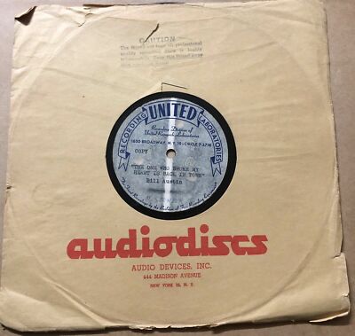 Bill Austin Unissued R&b Azetat 78 One Who Broke My Heart Is Back IN Town Hear