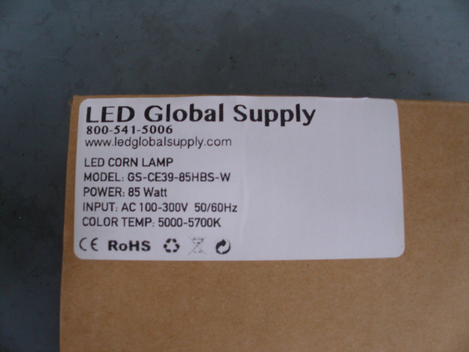 LED GLOBAL SUPPLY GSCE3985HBSW 300 Watt LED HID Retrofit Stubby Corn
