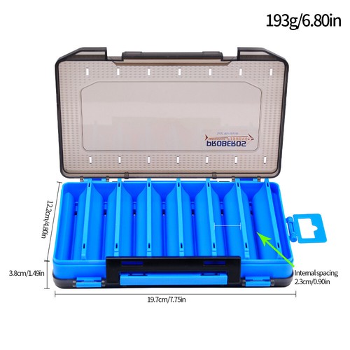 Portable Double Sided Fishing Lure Bait Hook Tackle Waterproof Storage Box Case - Picture 19 of 19
