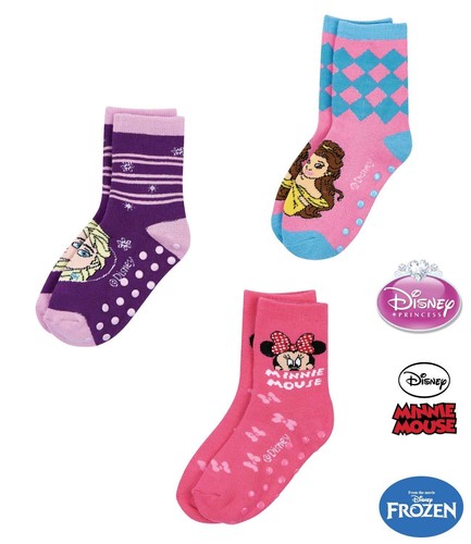 Disney Die Eiskönigin Frozen Minnie Mouse Princess Haussocken mit Noppen - Bild 4 von 7