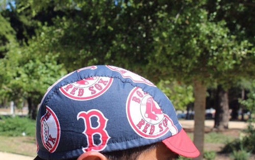 CYCLING CAP MLB BOSTON RED SOX     100% COTTON HANDMADE IN USA - Picture 7 of 8