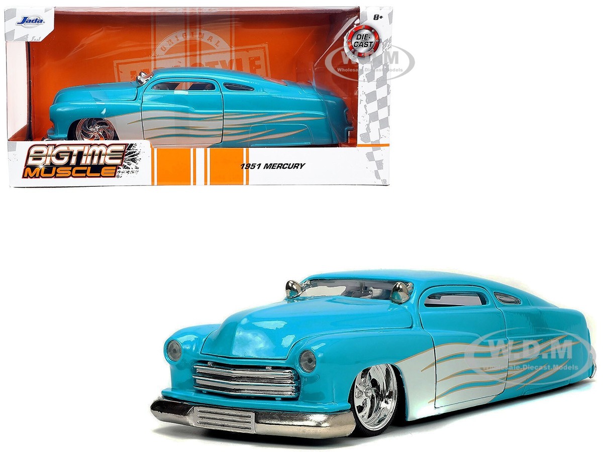 1951 MERCURY COUPE LIGHT BLUE 1/24 DIECAST MODEL CAR BY JADA