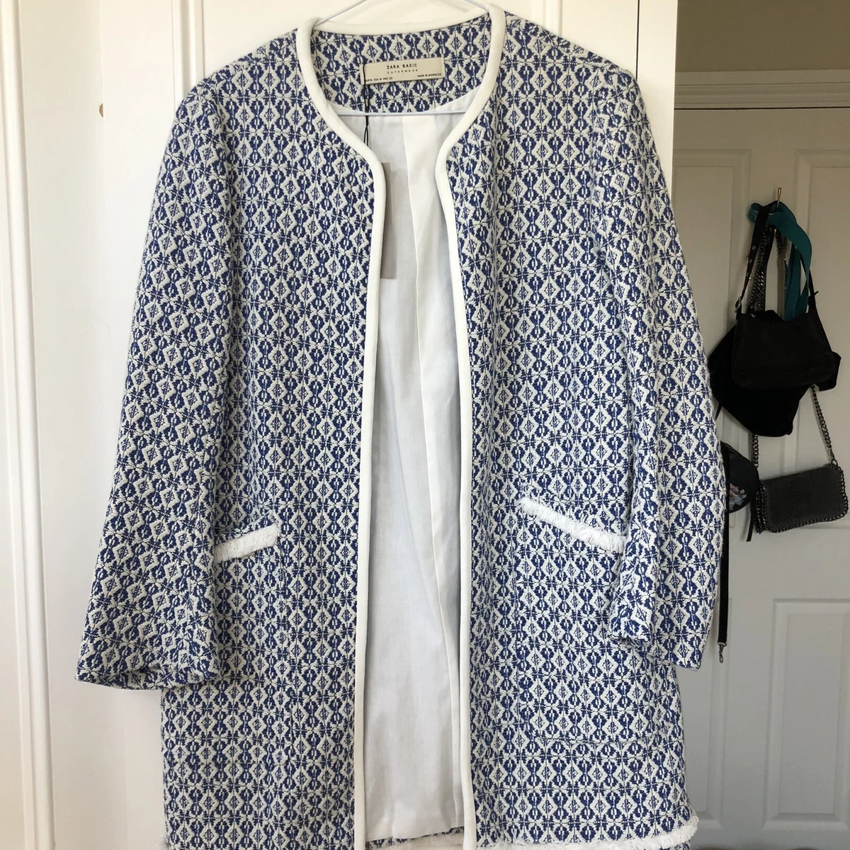 Zara tweed deals coat
