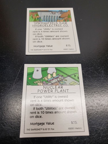 2001 Hasbro Simpsons Monopoly Replacement Parts - Parker Brothers - Picture 63 of 63