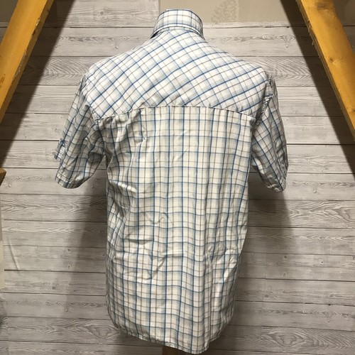Craghoppers Men’s White Blue Check Short Sleeve Hiking Outdoor Shirt Size Medium - Picture 11 of 11