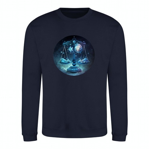 Sweatshirt Star Sign Libra Horoscope Astrology Zodiac Art Unisex Sweater Jumper - Picture 26 of 37
