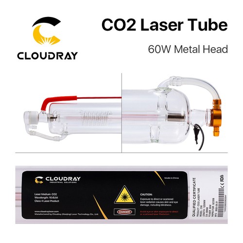 60W CO2 Laser Tube Metal Head 1250mm Glass Pipe for 60W Laser Engraver Cutter - Picture 11 of 11