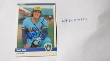 1984 Fleer Ned Yost signed Baseball Card