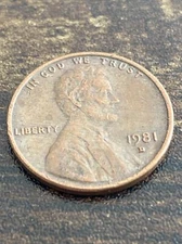 1981 D Penny Error Variety Lincoln Memorial D/D Filled “D” Actual Coin TK3989*