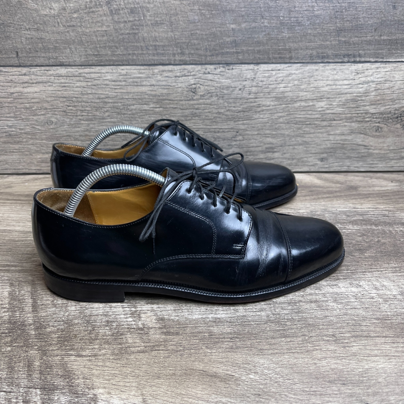 SAOLA Abito Cole Haan uomo US 9.5D Oxford nero pelle cappuccio punta bassa stringato sheos