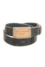 $595 NWT Brand New Dolce Gabbana Mold Effect Placket Belt 34