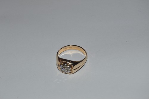 Hermoso anillo antiguo de oro de 18 quilates (FJG) PARA HOMBRE (12,44 gramos) talla 12,75 - Imagen 5 de 16