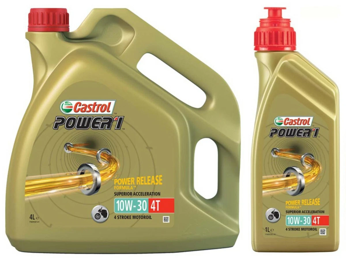 Aceite de motor 4T 0W30 Castrol Power 1 Piaggio 1L - Motocicleta, pieza de  scooter