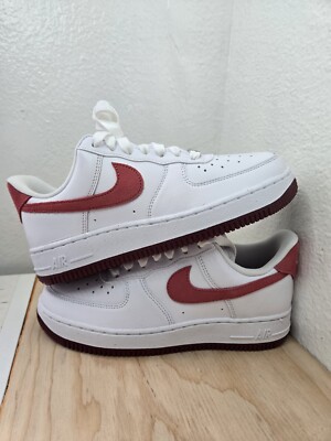 Nike AIR FORCE 1 '07 Women's Whit/Adobe-Team Red FQ7626 100 | eBay