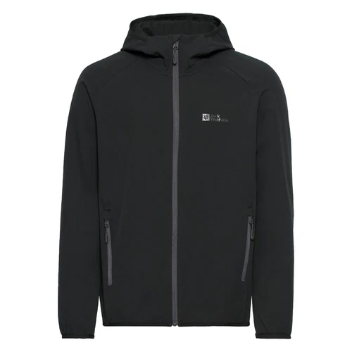 Jack Wolfskin Herren Softshelljacke Rivental Outdoor Schwarz Kapuze Gr. XL