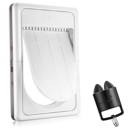 Smart Electronic Pet Door, Automatic Dog Door with 3 Modes, Battery Powered E...