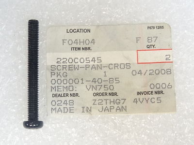 Kawasaki NOS NEW 220C0545 Screw 5x45 EL EN KL KLF KLT VN ZG ZL ZX