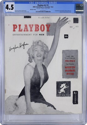 Playboy V1 #1 December 1953 CGC 4.5 Signed Marilyn Monroe Test