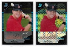 2005 Bowman Chrome Draft Picks Jed Lowrie RC Lot of 2 1 Base Chrome 1 XFractor