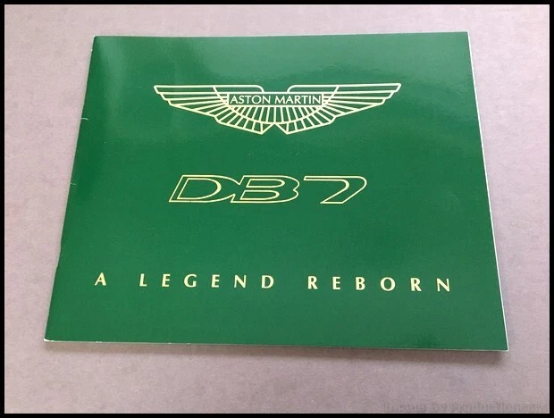 1996 1997 1998 Aston Martin DB7 Original Car Sales Brochure Catalog SET - Imagem 3 de 4