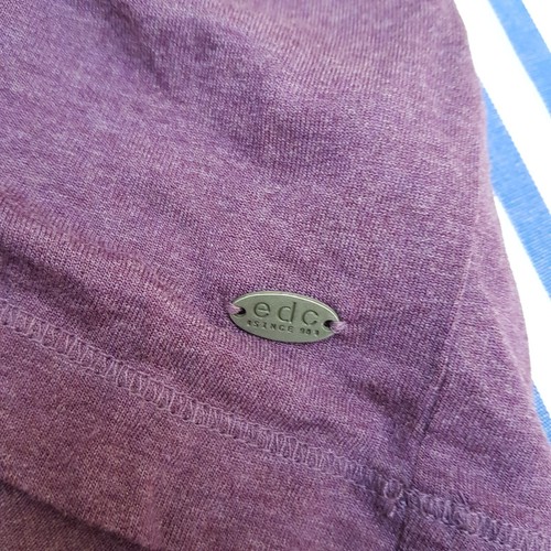 Hübsches T-Shirt von EDC by Esprit, XL / 44, lila, leicht graubeige meliert - Bild 16 von 23
