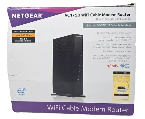 NETGEAR C6300-100NAS AC1750 (16x4) DOCSIS 3.0 Kabel WiFi Modem Router Combo - Zdjęcie 8 z 8