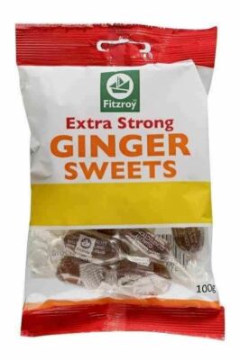 Fitzroy Extra Strong Ginger Sweets 100g - Pack of 6