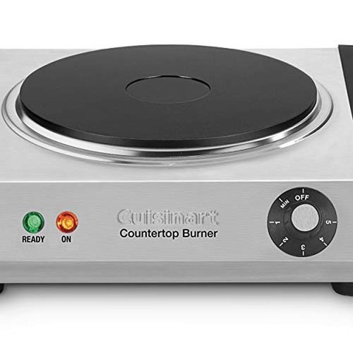 1300W Cast Iron Single Burner Adjustable Temp Control Stainless Steel Surface US - Picture 3 of 4