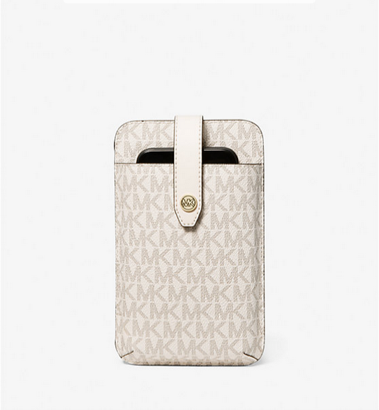 Michael Kors Logo Smartphone Crossbody Bag~Light Cream~NEW!!! | eBay