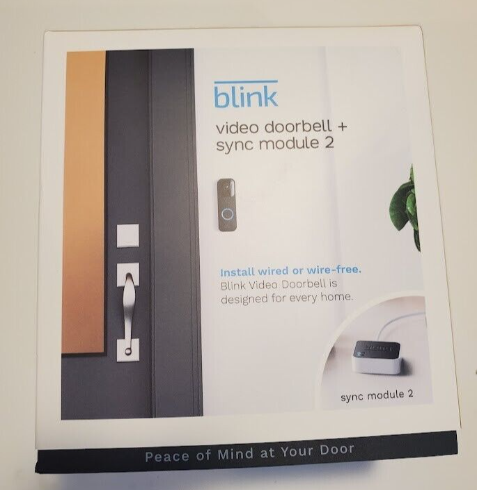 Blink Video Doorbell + Sync Module 2 | Two-year battery life, Two-way audio, HD-image