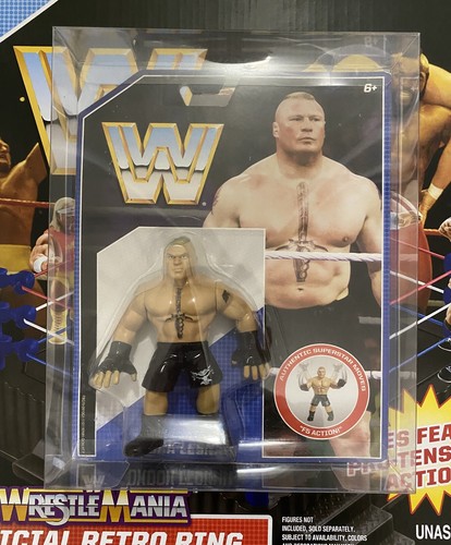 WWE Mattel Retro Brock Lesnar MOC WWF Hasbro &...