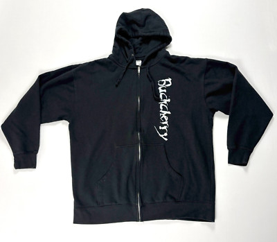 Buckcherry Band Zip Up Hoodie Black Sz 2XL MCMXCV Los Angeles Rock Angel