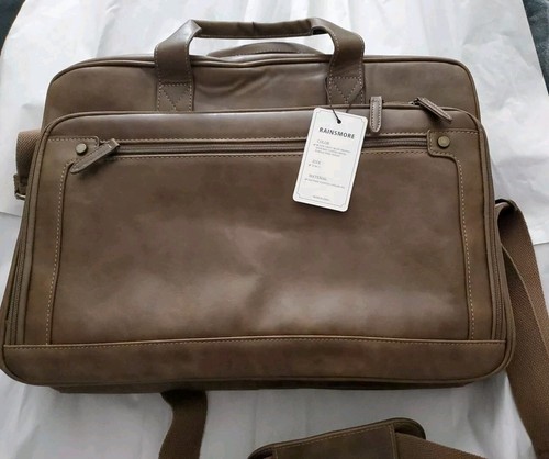 RAINSMORE Mens Laptop Bag 16 Inch Leather Briefcase Vintage Messenger Bag for... - Bild 7 von 11