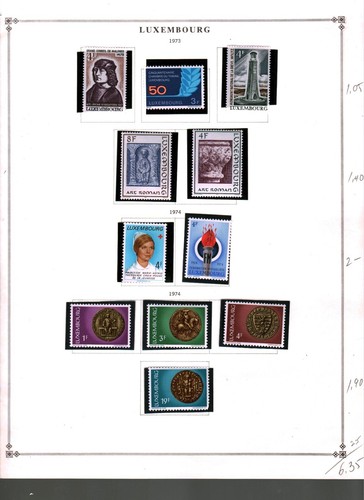 Colección, Luxemburgo Parte B Scott Pages, 1963/1983, Cat $114, Como Nuevo y Usado - Imagen 11 de 23