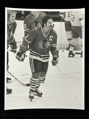 1979-80 TERRY RUSKOWSKI CHICAGO BLACKHAWKS NHL B&W 8x10 PHOTO VINTAGE ...