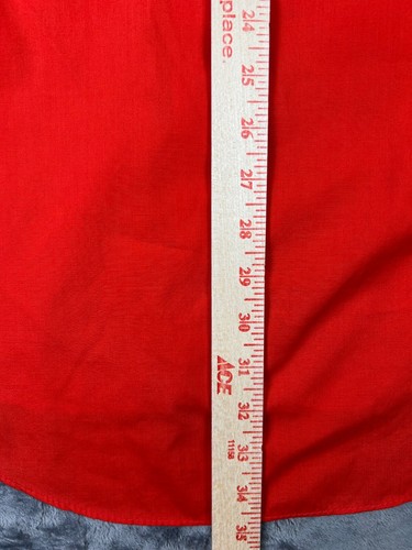 Vintage Malco Modes Pearl Snap Shirt 17/35 Western Cowboy Red USA Rodeo - Picture 4 of 8