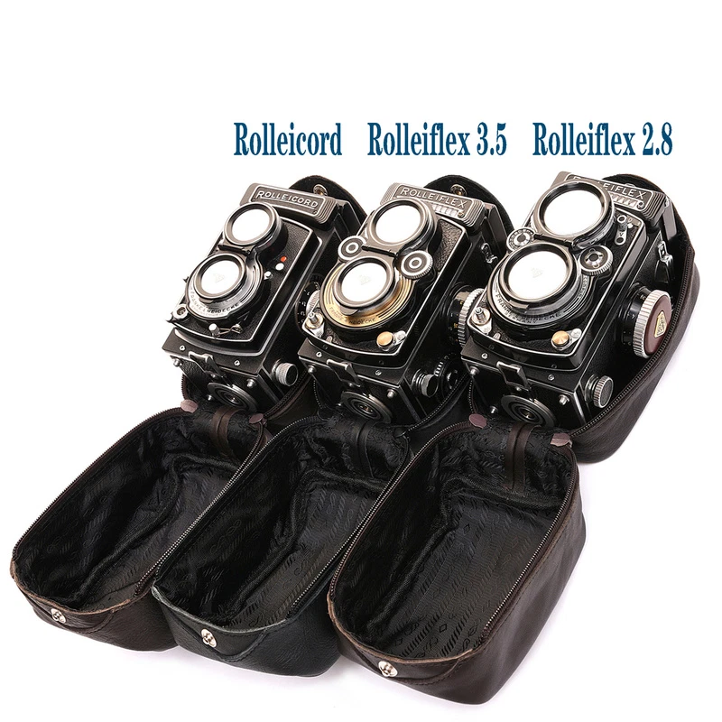 Handmade Leather Soft Case /Protective bag for Rolleiflex Rolleicord TLR Camera - Image 2 of 4