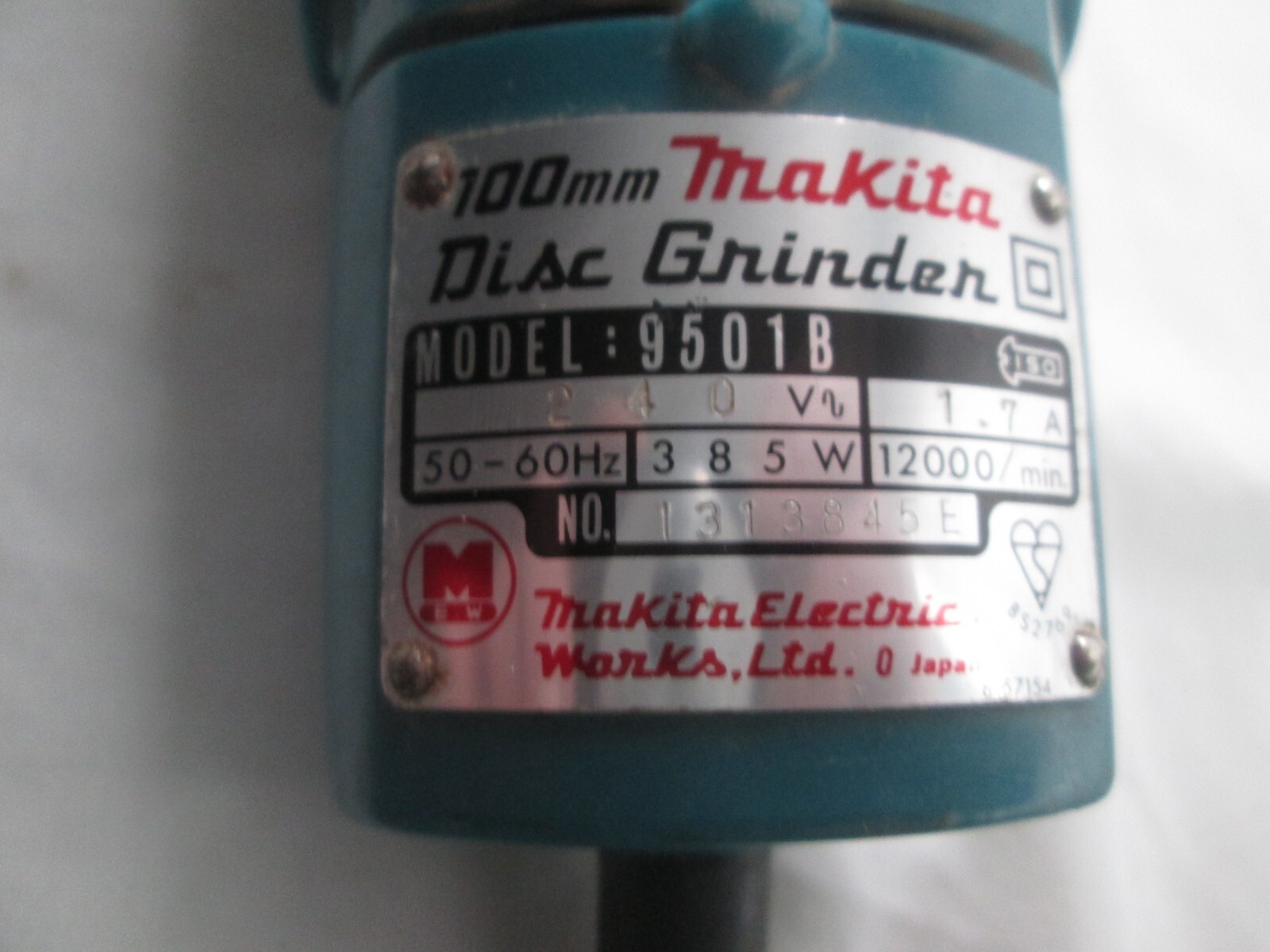 MAKITA 100MM DISC GRINDER 9501B 240V eBay
