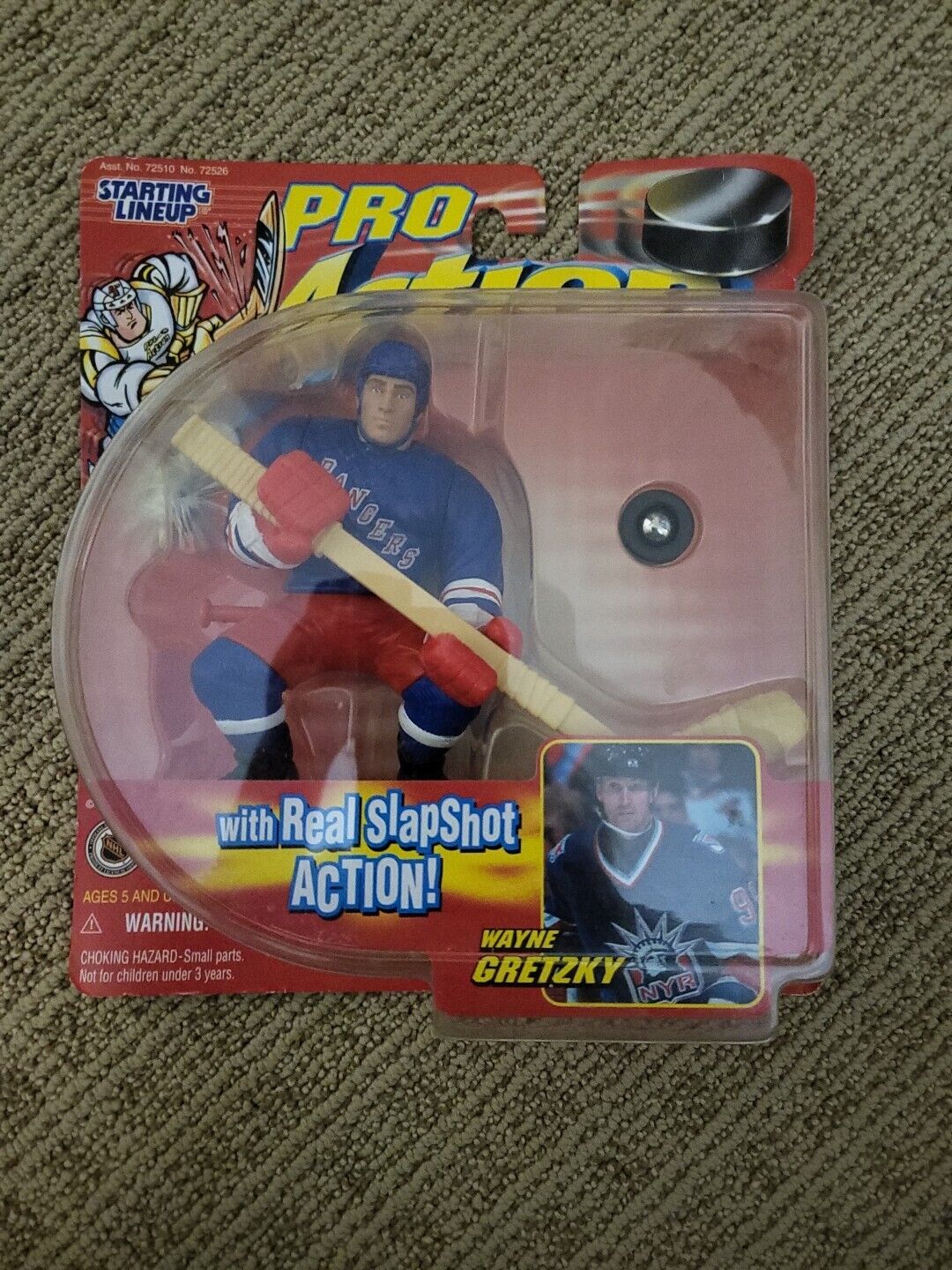 1998 WAYNE GRETZKY N Y RANGERS STARTING LINEUP PRO ACTION HOCKEY Action Figure