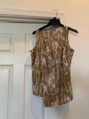 Michael Kors beautiful gold asymmetrical front blouse size