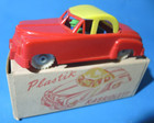 Altes Modellauto 50er Jahre, 12cm, Plastik-Kabriolett, HH 529, NEUWERTIG+Karton