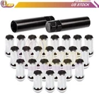 24 PC 14X1.5 Lug Nuts Chrome 7-Spline Compatible with Chevy GMC Aftermarket Whee