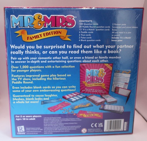 Mr & Mrs Family Edition Board Game - New Factory Sealed - Picture 2 of 3