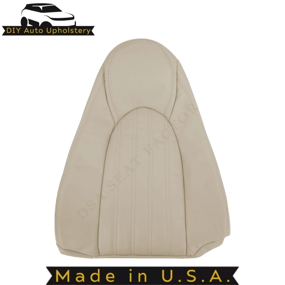 Fundas de asiento del lado del conductor de cuero sintético avena 1997-2000 para Jaguar XK8/XKR "AGD" Foto 2 de 4