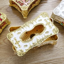 Retro Luxury Gold Palace Tissue Box Paper Napkin Holder Case Hotel Table Art New