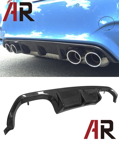 Performance Carbon Fiber Rear Bumper Diffuser Fits on 2015+ BMW F80 M3 F82 M4 - Afbeelding 1 van 2