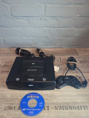 Sega Saturn Mark 2 Console UK/PAL, Black Virtua Fighter 2 Disc Tested Working 