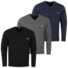 Callaway Golf Mens 2026 Ace Odyssey Long Sleeve V-Neck Sweater 26% OFF RRP