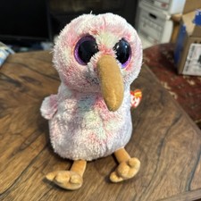 Ty Beanie Boos - TySilk - Kiwi the Pink Bird 6" Plush Animal - Read Desc. 