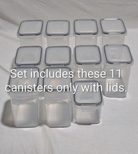 Airtight Food Storage Containers , Clear Plastic Kitchen Pantry BPA Free 11pcs
